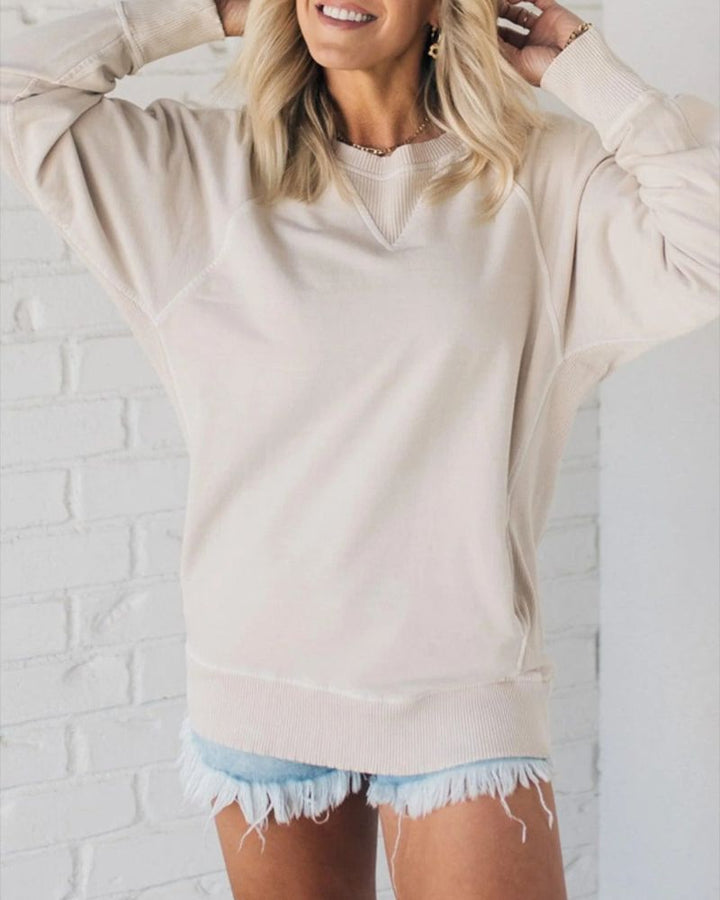 Drune | Gestreifter Akzent Pullover mit Taschen