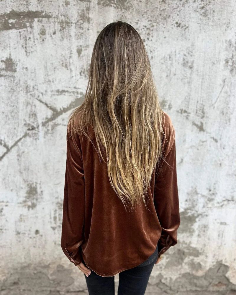 Drune | Elegante Samtbluse