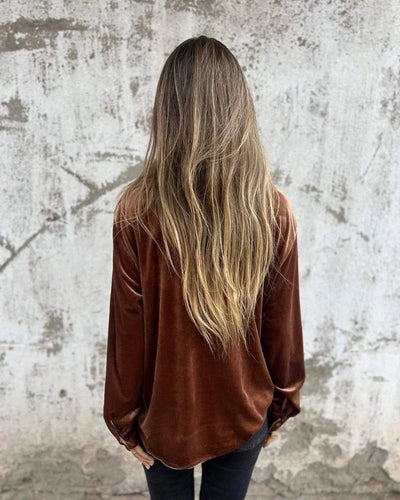 Drune | Elegante Samtbluse