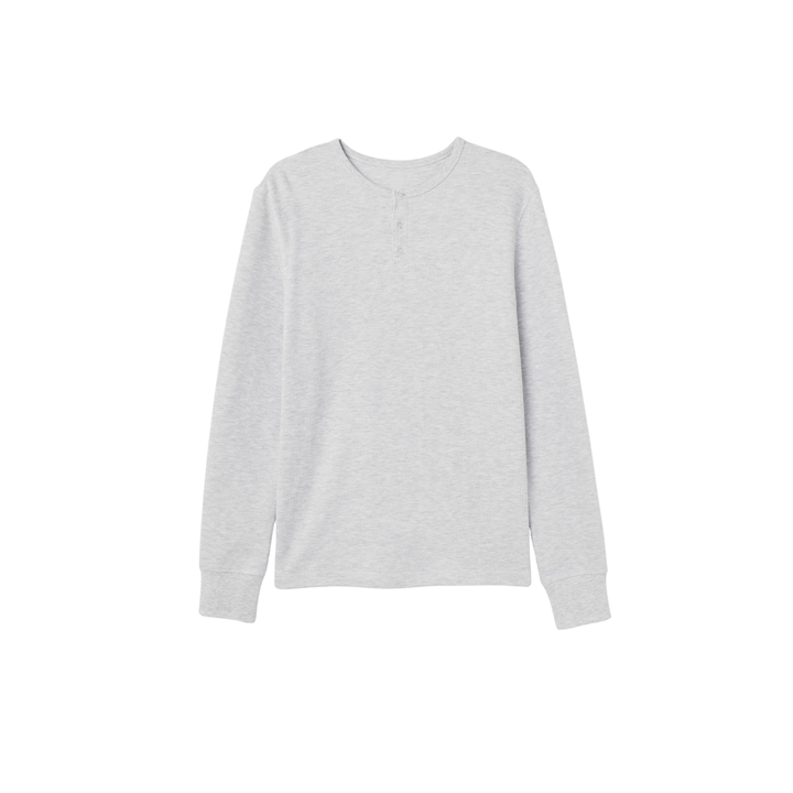Drune | Paar Schlafanzug-Set – Graues Knopf-Hals T-Shirt & Rote Karohose