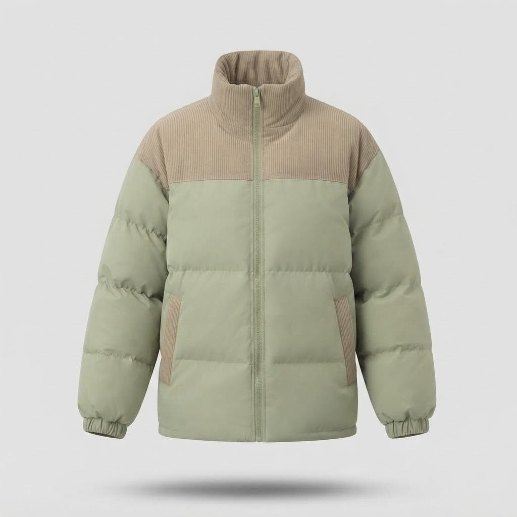 Damen Modische Daunenjacke mit hohem Kragen Drune