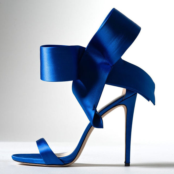 Drune | Sommer Übergröße Schleife Knöchelriemen High Heels Sandalen für Frauen