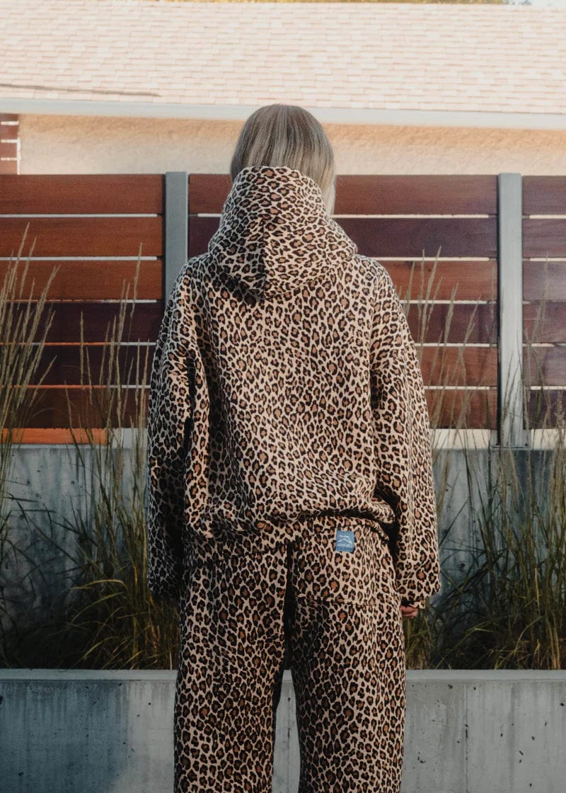 Drune | Cozy hoodie with cheetah print for a casual-chic look