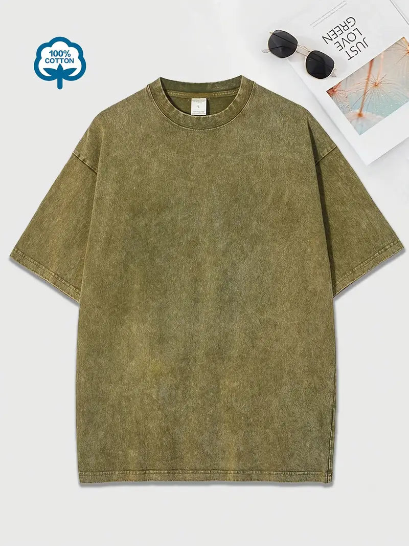 Drune | Baumwoll-T-Shirt mit Rundhalsausschnitt