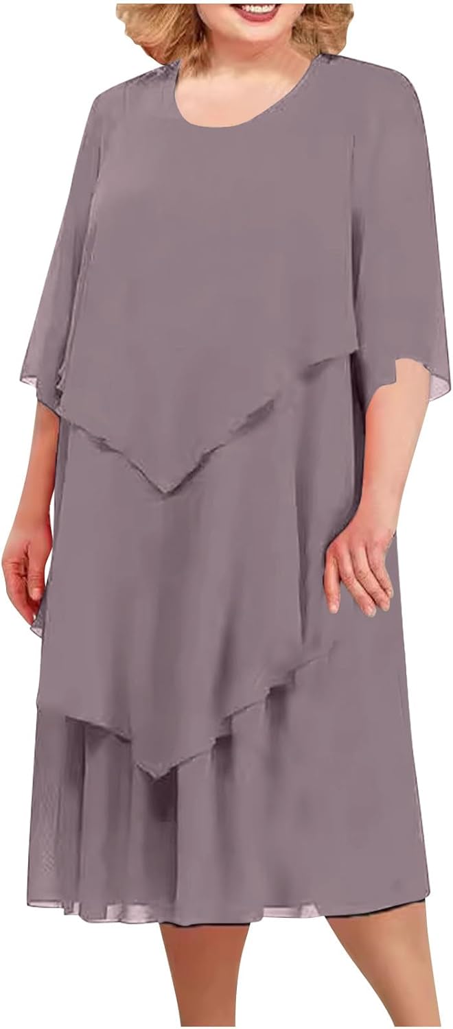 Drune | Elegantes Chiffonkleid mit Lagen-Look