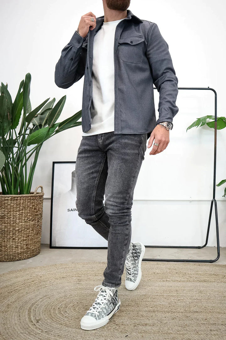 Drune | Premium-Jacke mit Knopfverschluss für Herren | Stylische und bequeme Jacke