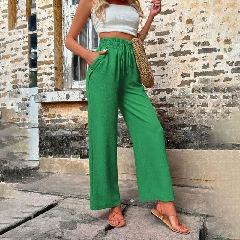 Drune | Farbige Luftige Sommerhosen Damen Mit Weitem Bein Für Frauen