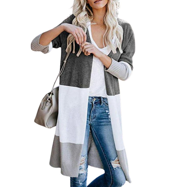 Drune | Strickjacke mit Farbblock und offener Front