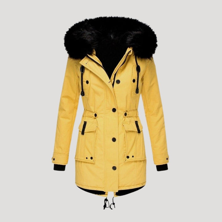 Drune | Damen wasserdichte Winterparka mit Kunstfellkapuze