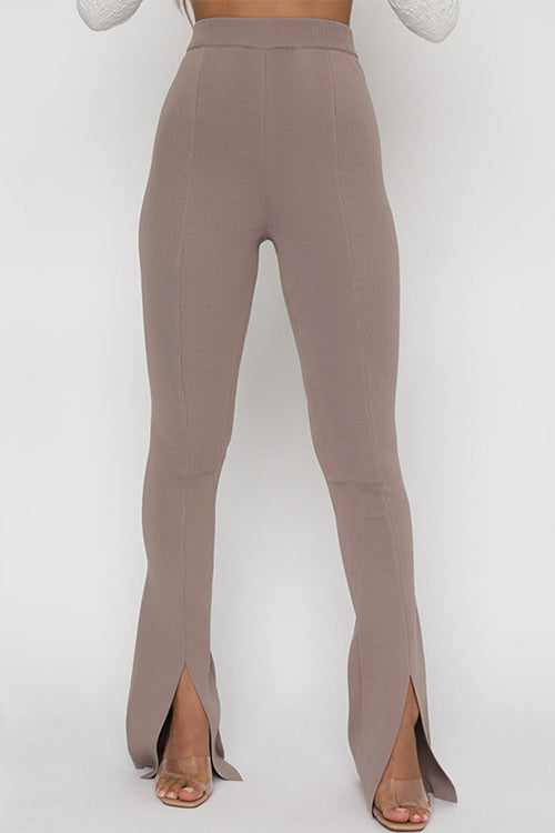 Drune | Rosiedress Hohe Taille Schlitz Schlaghosen Skinny Pants