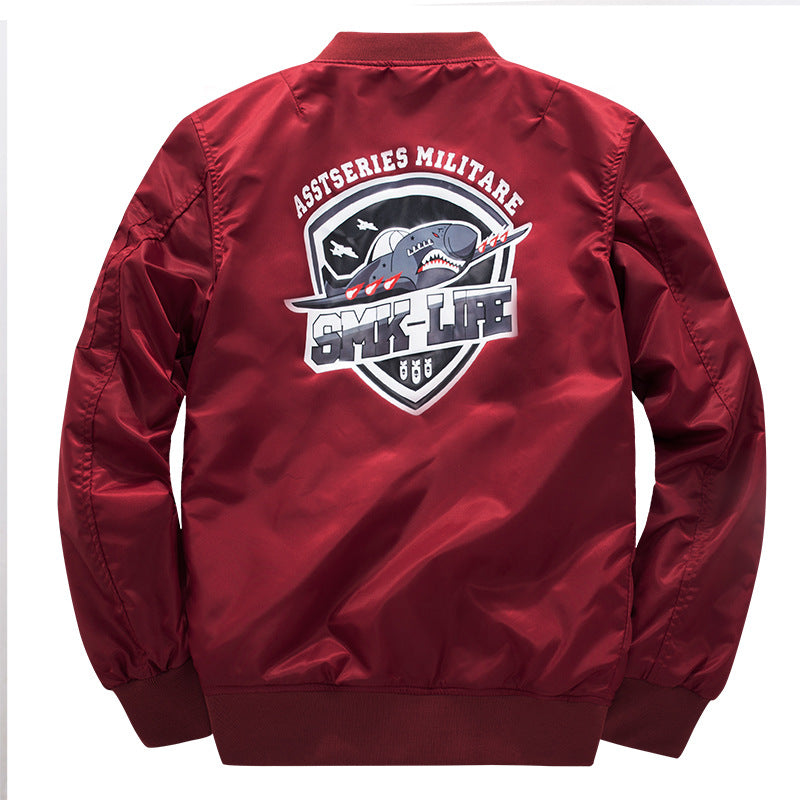 Herren o Grafik-Logo gesteppte Nylon Pilot Bomber mit Ärmel-Reißverschluss-Tasche Drune
