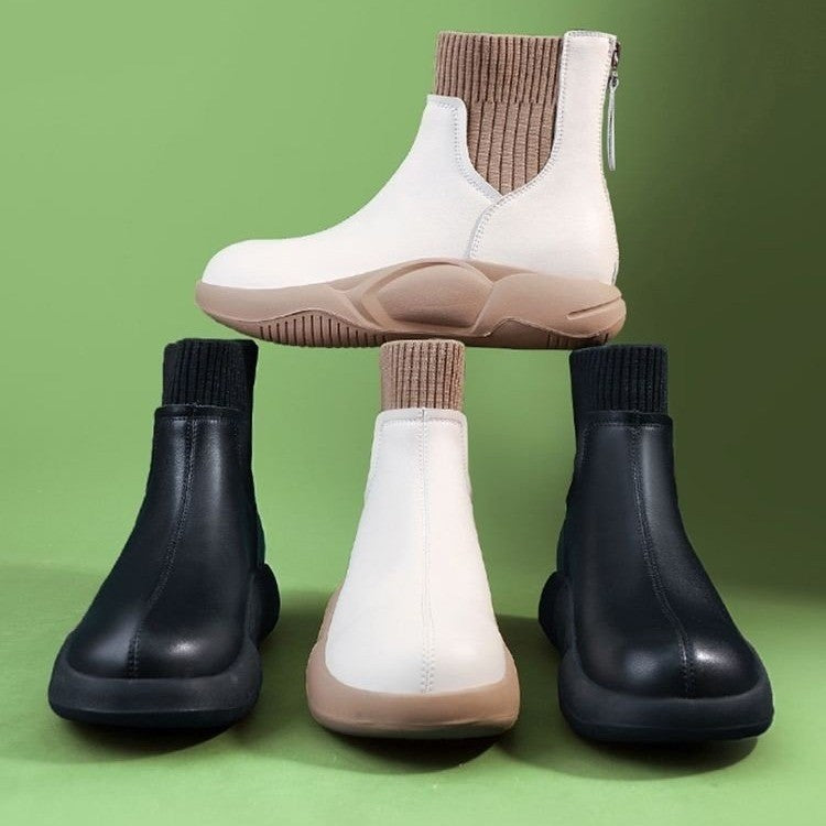 Drune | Klassische Stiefelette mit niedrigem Absatz