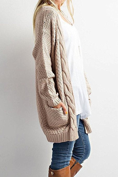 Damen Strickjacke mit strukturiertem Muster und praktischen Taschen Drune