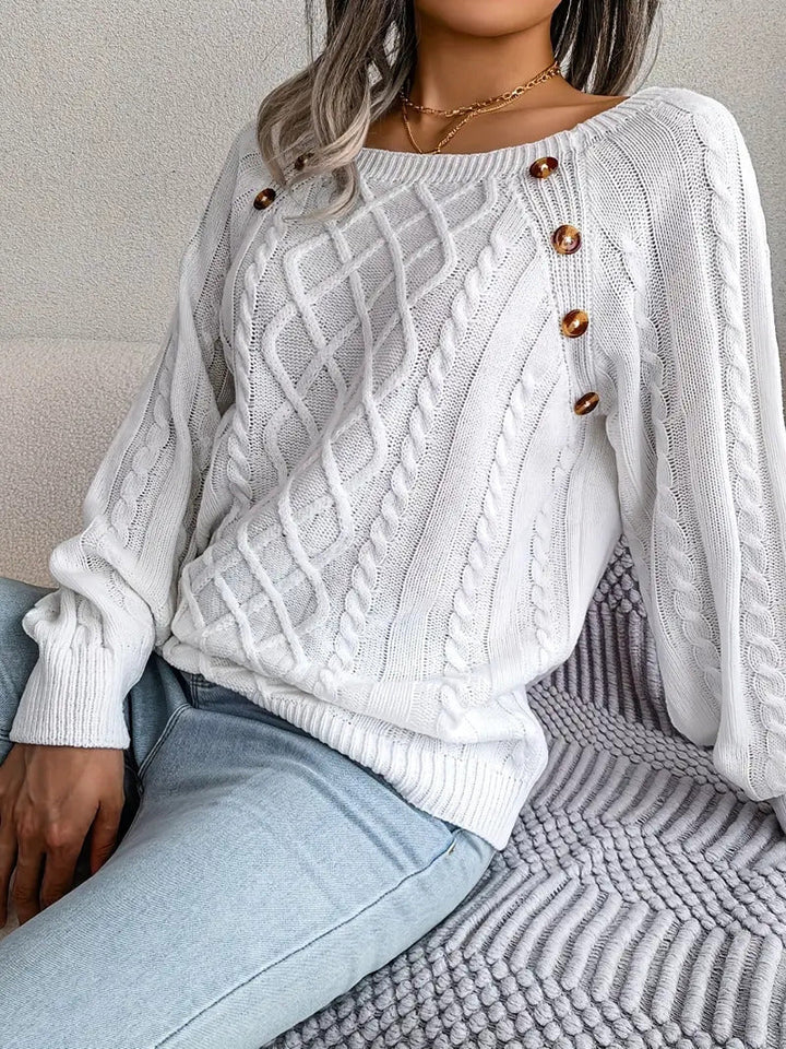 Drune | Klassischer Strickpullover mit Zopfmuster