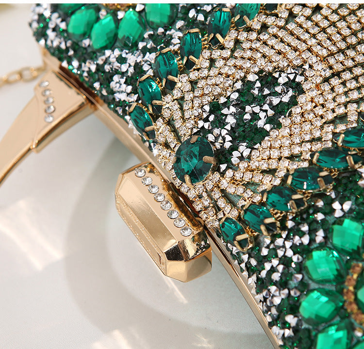 Drune metallische handgefertigte Diamant-inlay-Abendtasche