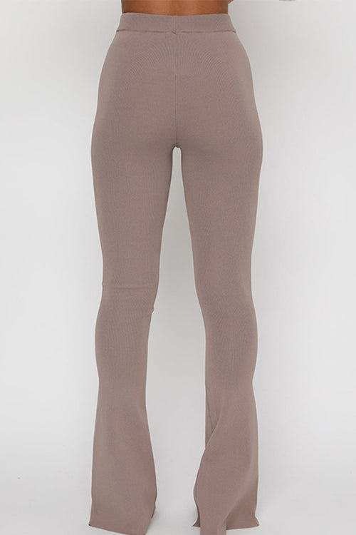 Drune | Rosiedress Hohe Taille Schlitz Schlaghosen Skinny Pants