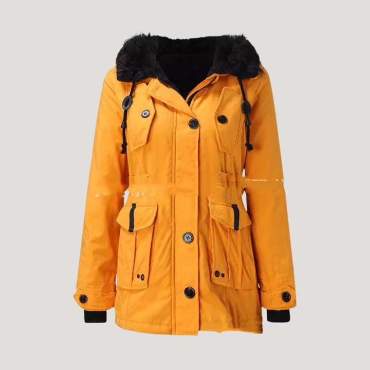 Drune | Damen wasserdichte Winterparka mit Kunstfellkapuze
