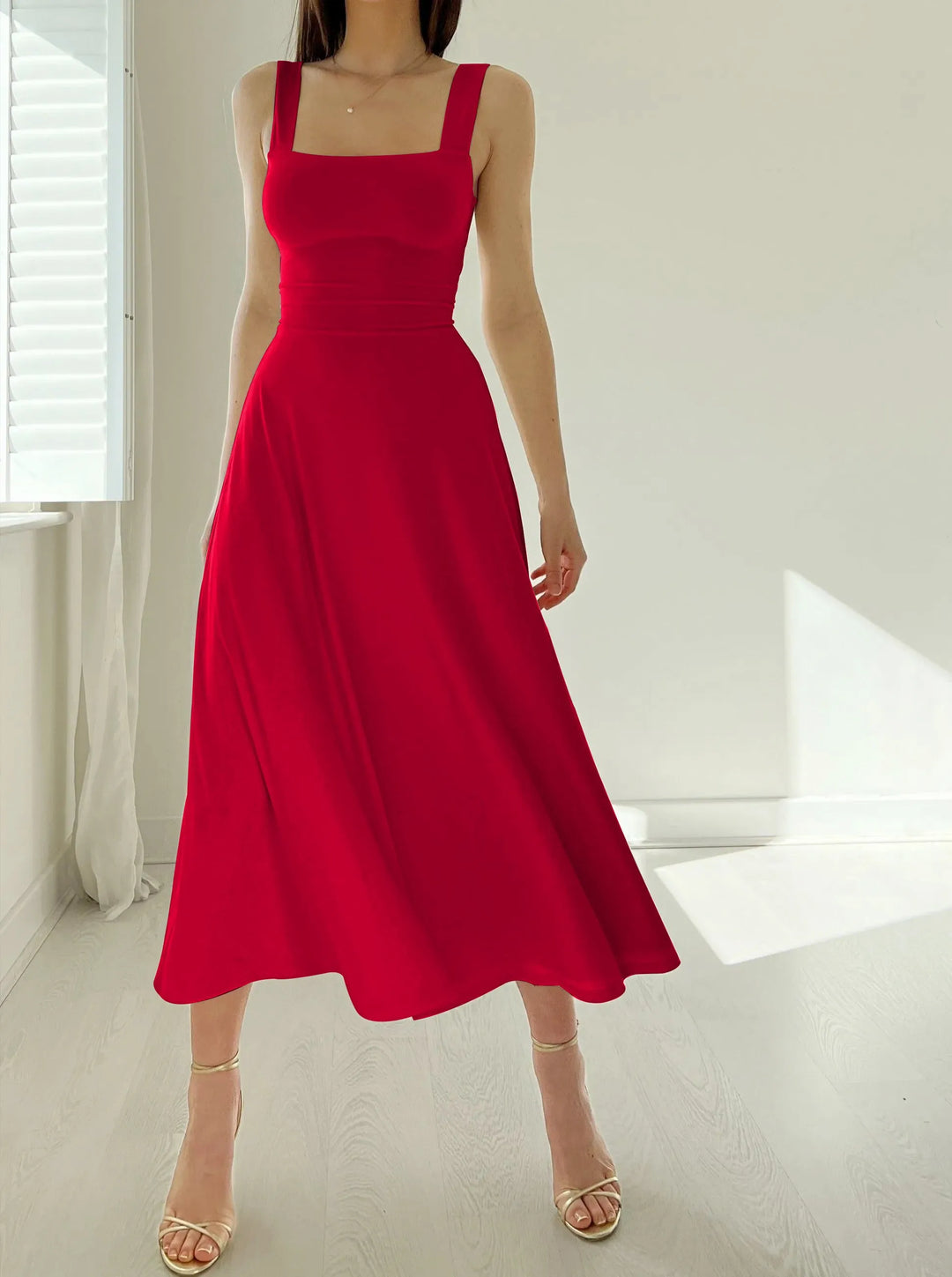 Drune | Dickriemen Midi Kleid