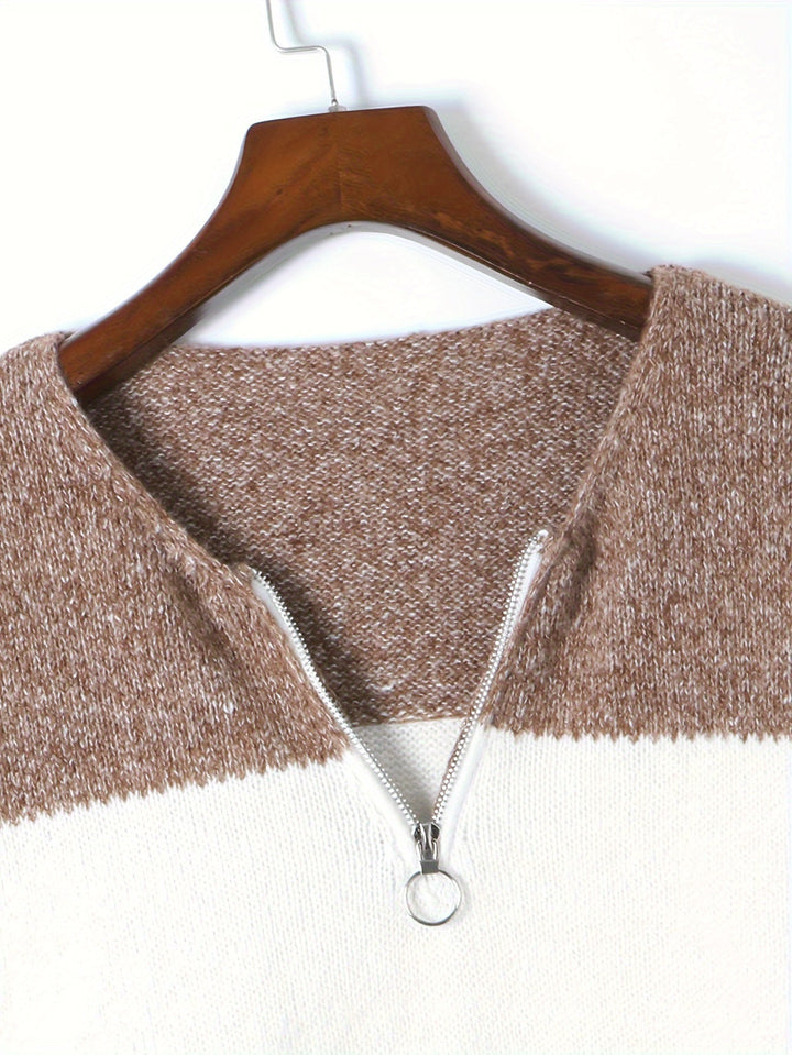 Drune | Lässiger Pullover mit Reißverschluss Damen