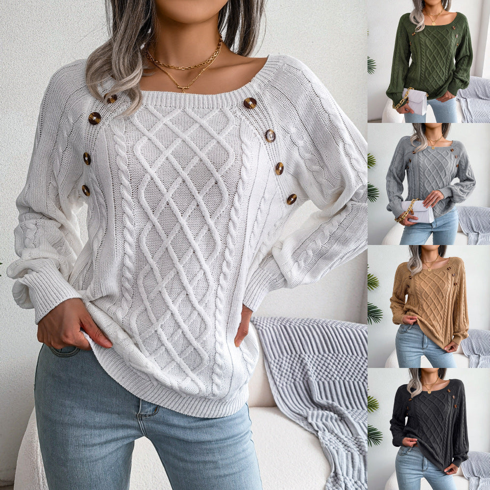 Drune | Pullover mit quadratischem Halsausschnitt zum Stricken