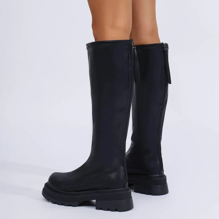 Drune | Long ladies lace-up boots casual