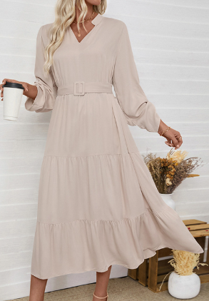Drune | Midi-Kleid mit Langen Ärmeln und Dinnerjackets