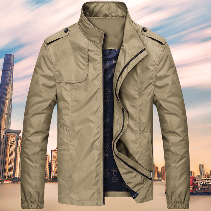 Drune | Herren Herbst Freizeit Oxford Jacke mit Kragen