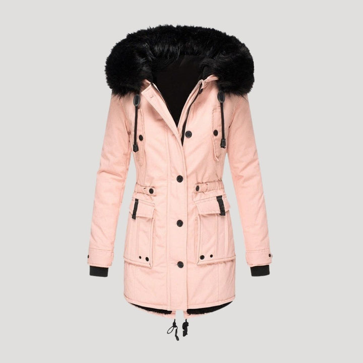 Drune | Damen wasserdichte Winterparka mit Kunstfellkapuze