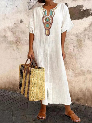 Drune | Kaftan Kleid Mit Ethno Akzent