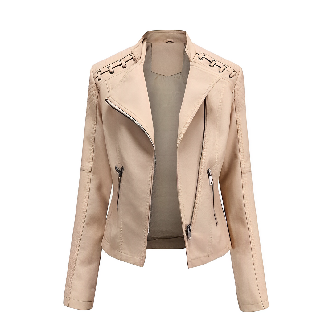 Drune | PU-Lederjacke mit Reißverschluss