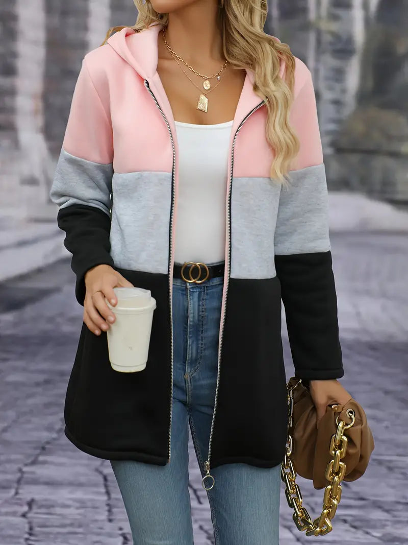 Drune | Eleganter Color Block Kapuzenpullover für Frauen