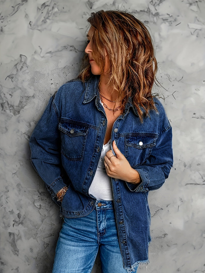 Drune | Lässige Denim Überhemden mit Taschen 100% Baumwolle Stilvoll und Langlebig