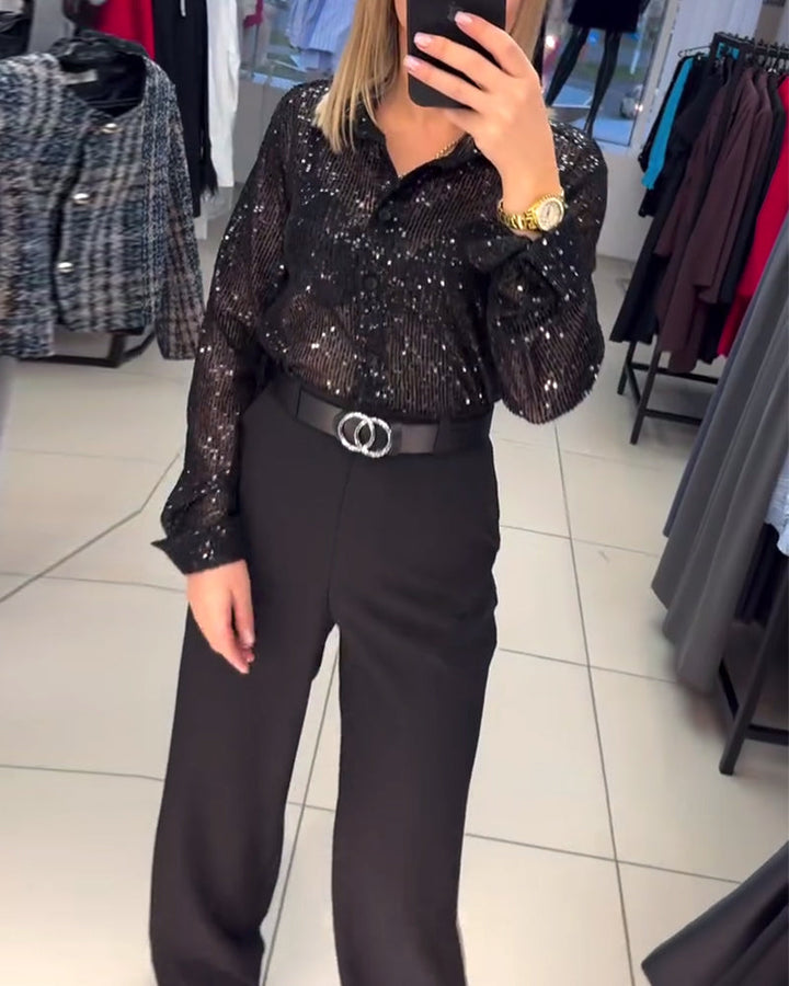 Drune | Button Down Revers und Pailletten