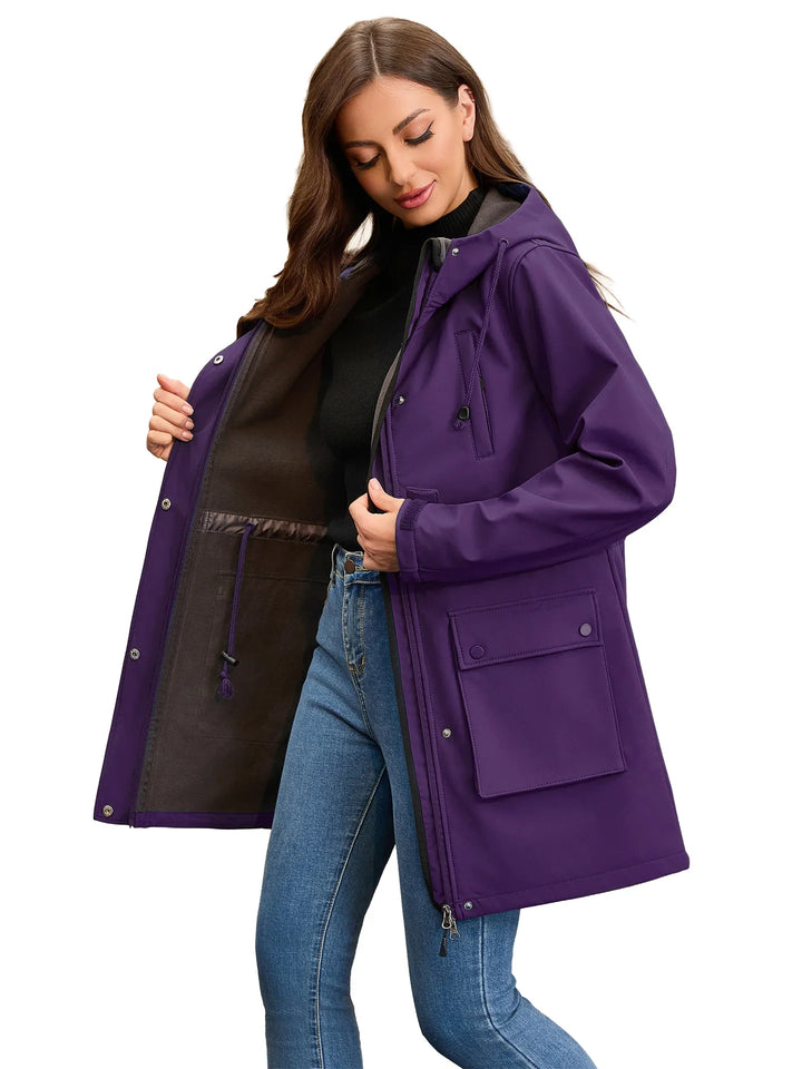 Drune | Wasserdichte Softshell-Damenjacke mit Kapuze