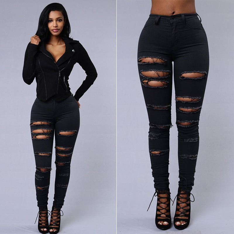 Drune Skinny Damen Jeans - Hohe Taille, lässiger Bleistiftschnitt