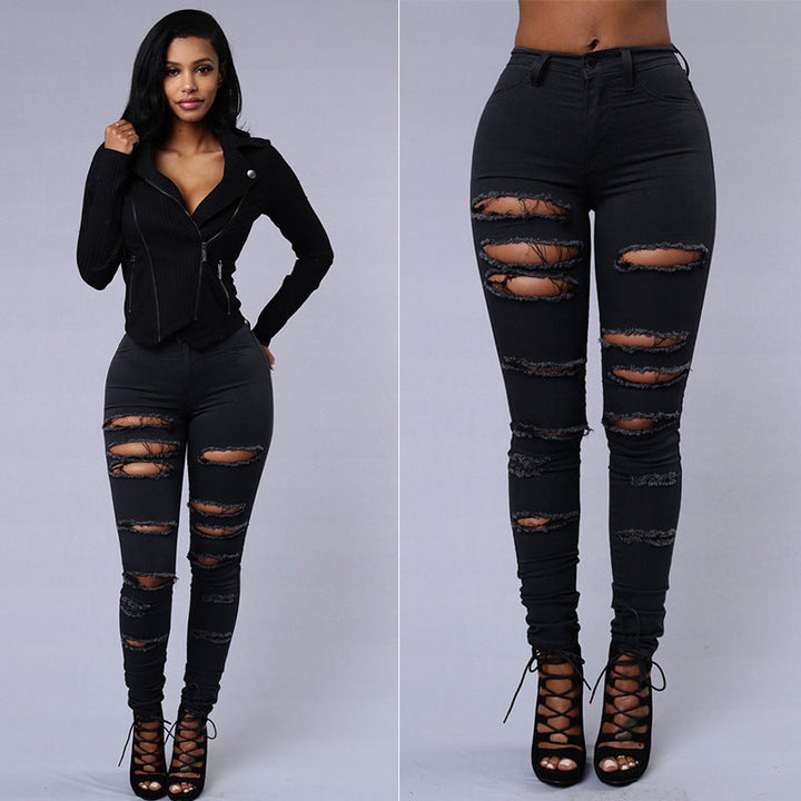Drune Skinny Damen Jeans - Hohe Taille, lässiger Bleistiftschnitt