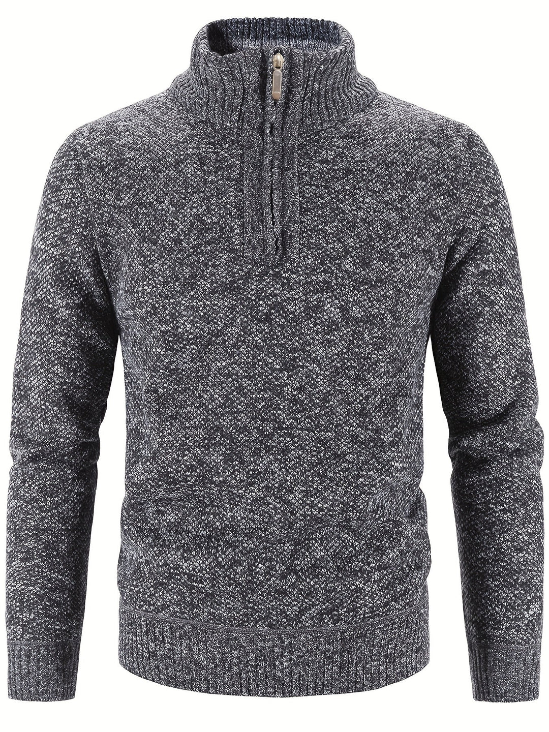Drune | Stilvoller, Lässiger Pullover Mit Halbem Reißverschluss