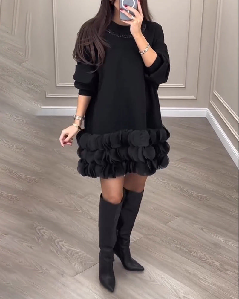 Drune | Kleid mit Patchwork Blütenblättern