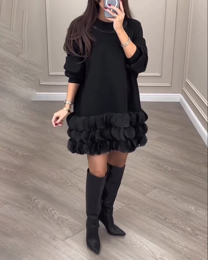 Drune | Kleid mit Patchwork Blütenblättern