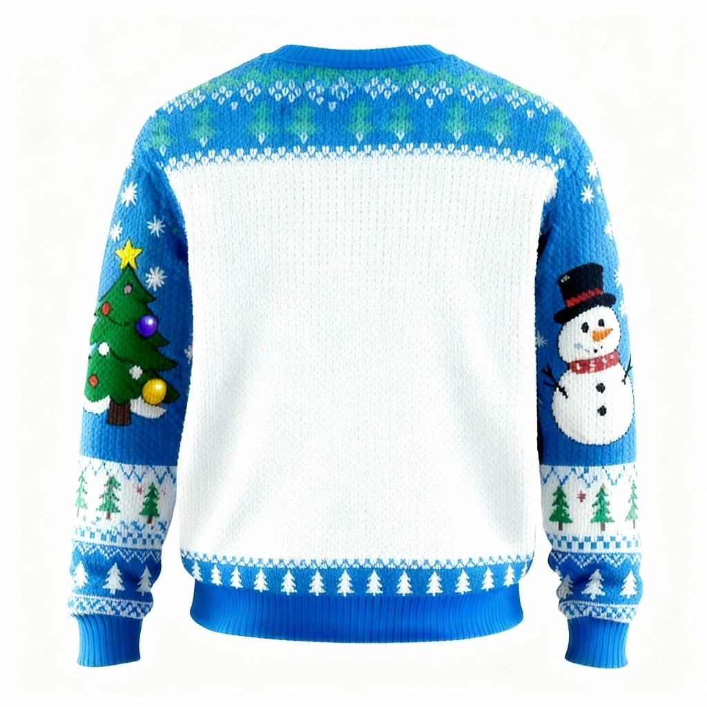 Drune | Festlicher verrückter Weihnachtsmann-Print Feiertagspullover - Ultimativer hässlicher Weihnachtsfest-Look