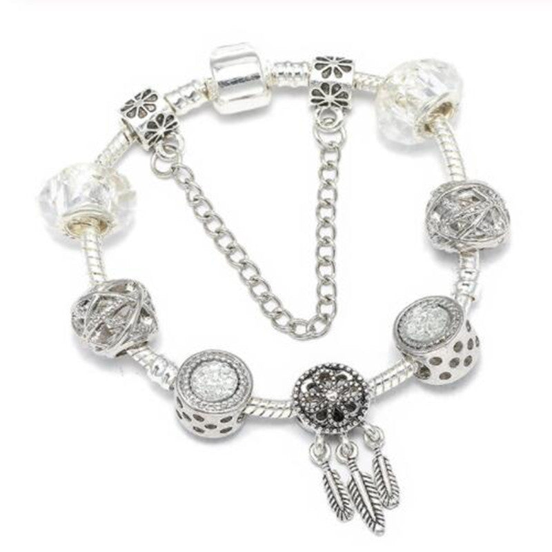 DrunePfirsichblüten Charme Armband