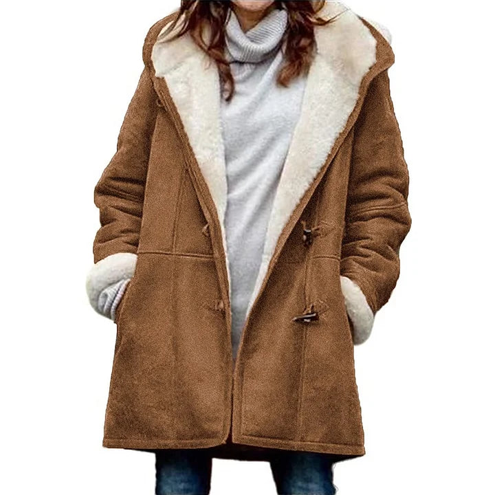 Drune | Warme Kapuzenjacke mit Knöpfen