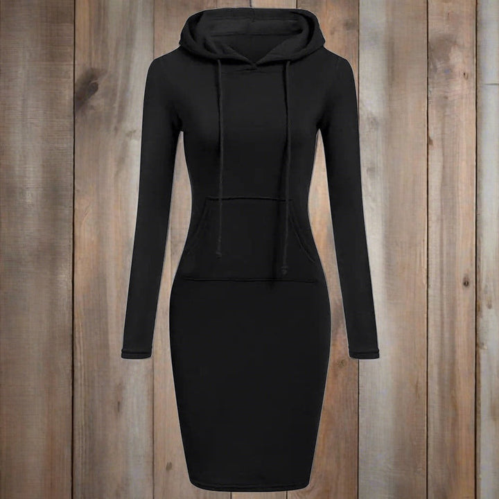 Drune | Casual Herbst Sweatkleid mit Kapuze und Kordelzug für Frauen