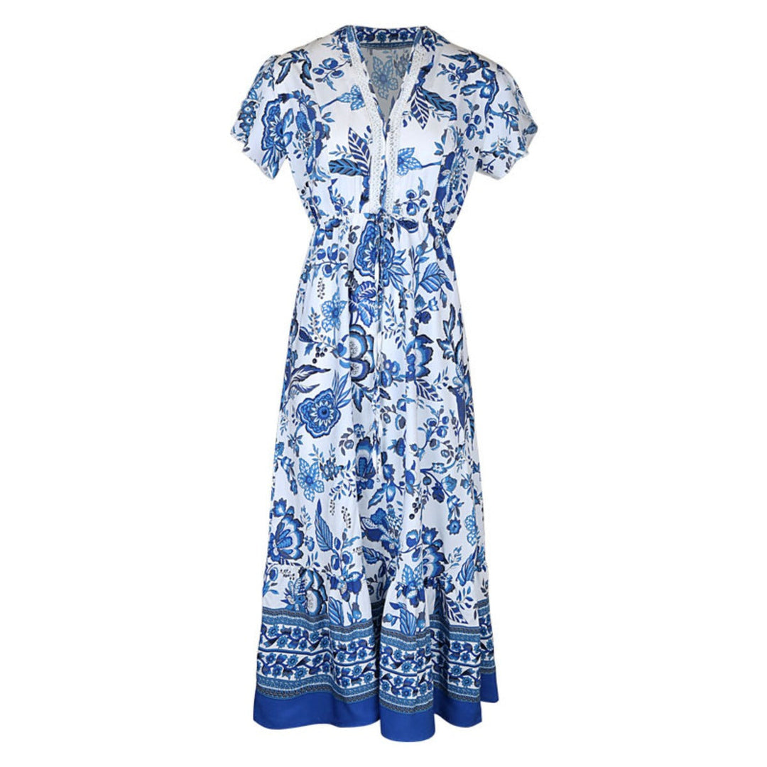Drune | Retro-Kleid mit ethnischem Print
