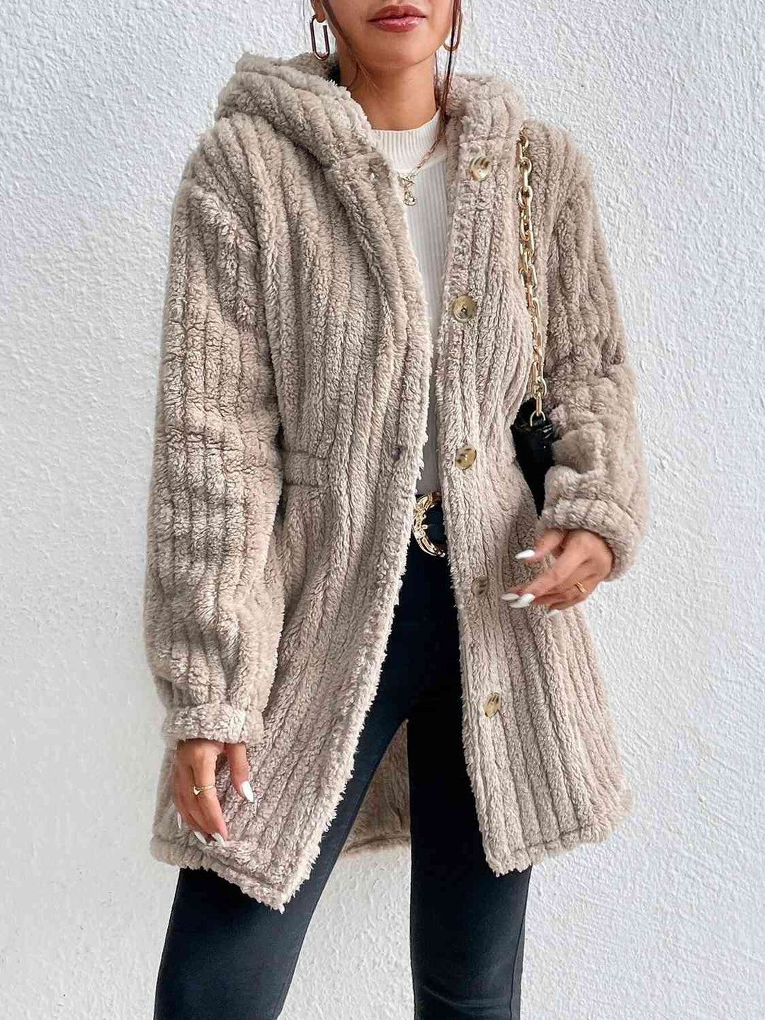 Drune | Button Down Kapuzenmantel