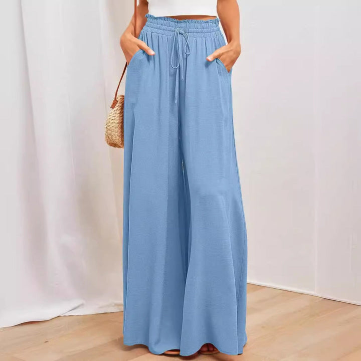 Drune | Elastischer Gürtel Weites Bein Hohe Taille Hose