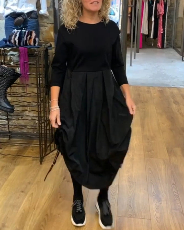 Drune | Patchwork Kleid mit Kordelzug