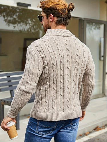Drune | Lässige Herrenstrickjacke mit Knöpfen