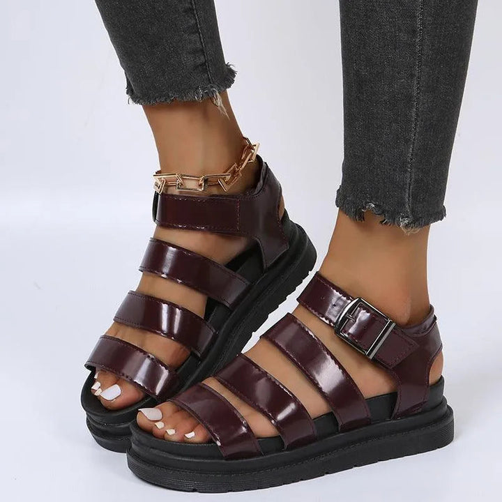 Drune | Sandals with buckle and platform with open toes