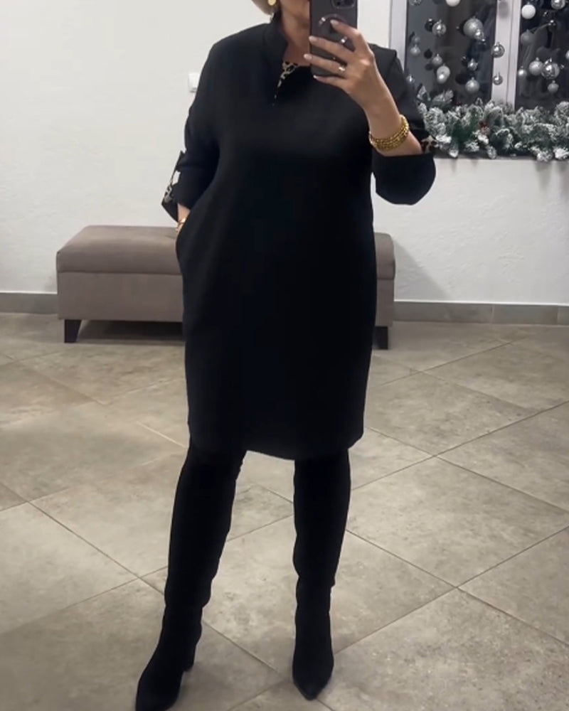 Drune | Kleid mit Stehkragen